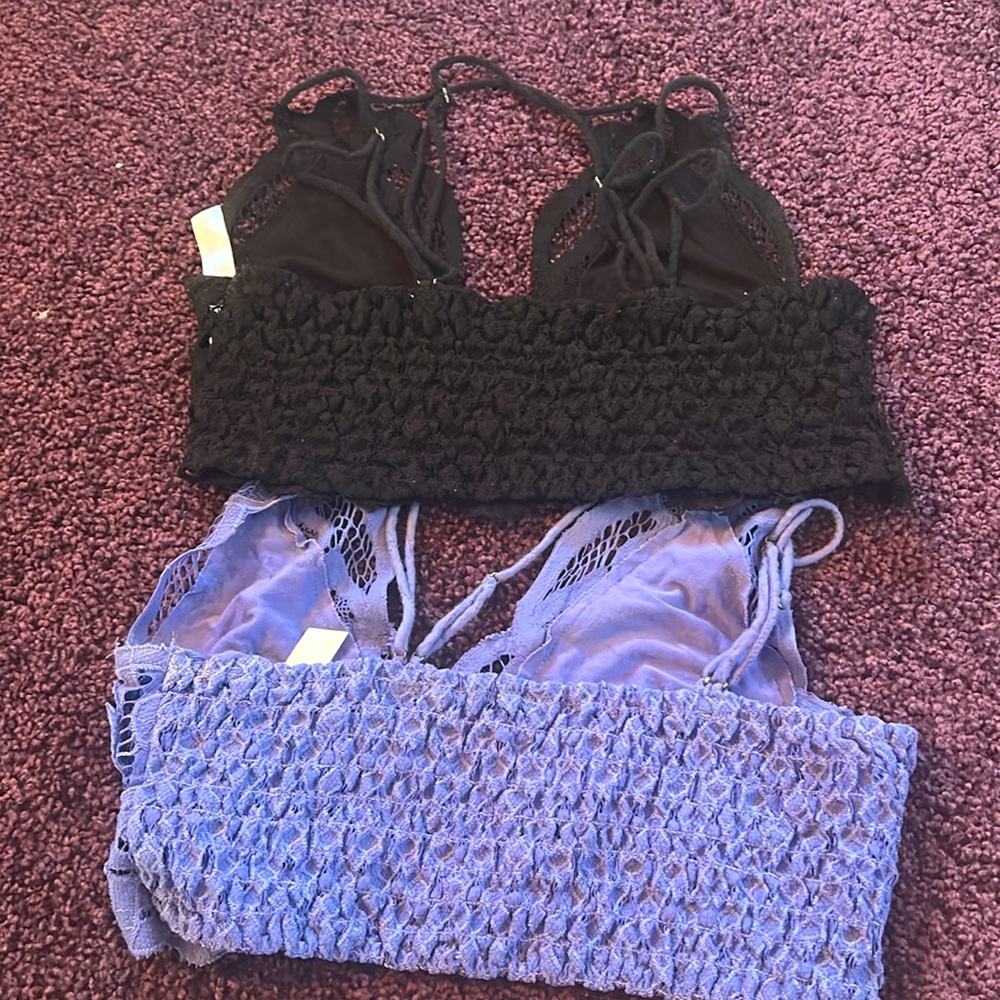 Free people bralettes purple and black - Picture 2 of 4